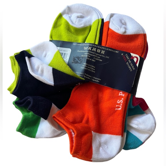 NWT U.S. Polo Assn. Women's No Show Socks - Picture 3 of 3